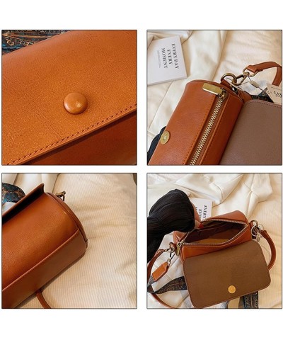 Crossbody Purse for Women Trendy Vintage PU Leather Handbag Shoulder Bag with 2 Straps Brown $20.71 Shoulder Bags