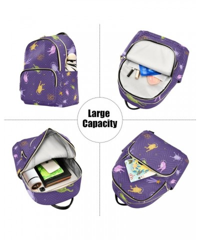 Frogs in Space Backpack for Women Shoulder Bag Lightweight Small Backpack Casual Daypack for Travel Small(11.41'' x 6.1'' x 1...