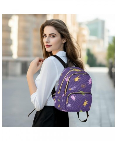 Frogs in Space Backpack for Women Shoulder Bag Lightweight Small Backpack Casual Daypack for Travel Small(11.41'' x 6.1'' x 1...