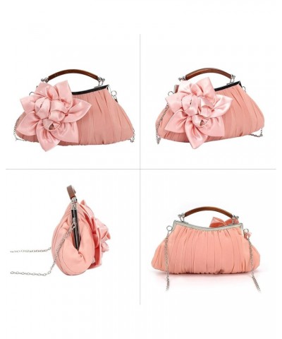 Evening Bag Cute Floral Wristlet Purse Medium Clutch Handbags Phone Pouch T-champagne $17.91 Evening Bags