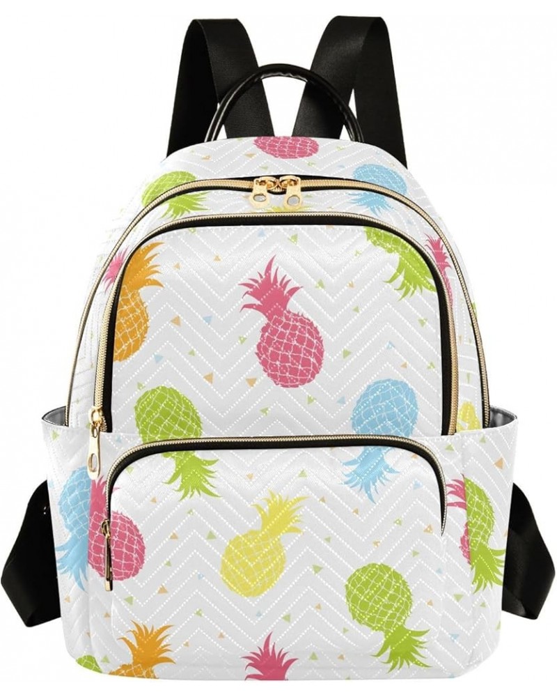 Mini Backpack for Women, Pineapples Colorful Travel Backpack Purse for Ladies, Small Bookbag Daypack Shoulder Bag M Multi444 ...