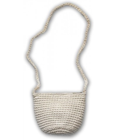 Small Cotton Knitted Shoulder Bag White $18.19 Shoulder Bags