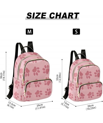 Pink Bear Claw Marks Fashion Travel Backpack for Women Multi Pockets Lightweight Purse for Women-M Multicolor Small $18.19 Ba...