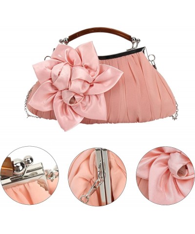 Evening Bag Cute Floral Wristlet Purse Medium Clutch Handbags Phone Pouch T-champagne $17.91 Evening Bags