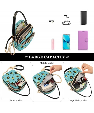 Pink Black Leopard Crossbody Handbags for Women Casual Leather Shoulder Phone Purse Color 4 $12.48 Crossbody Bags