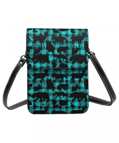 Deer, Wolf, Fox, Bear Leather Portable Mobile Phone Bag Wallet, Fashion Women'S Flap Phone Protection Crossbody Bag $18.01 Cr...