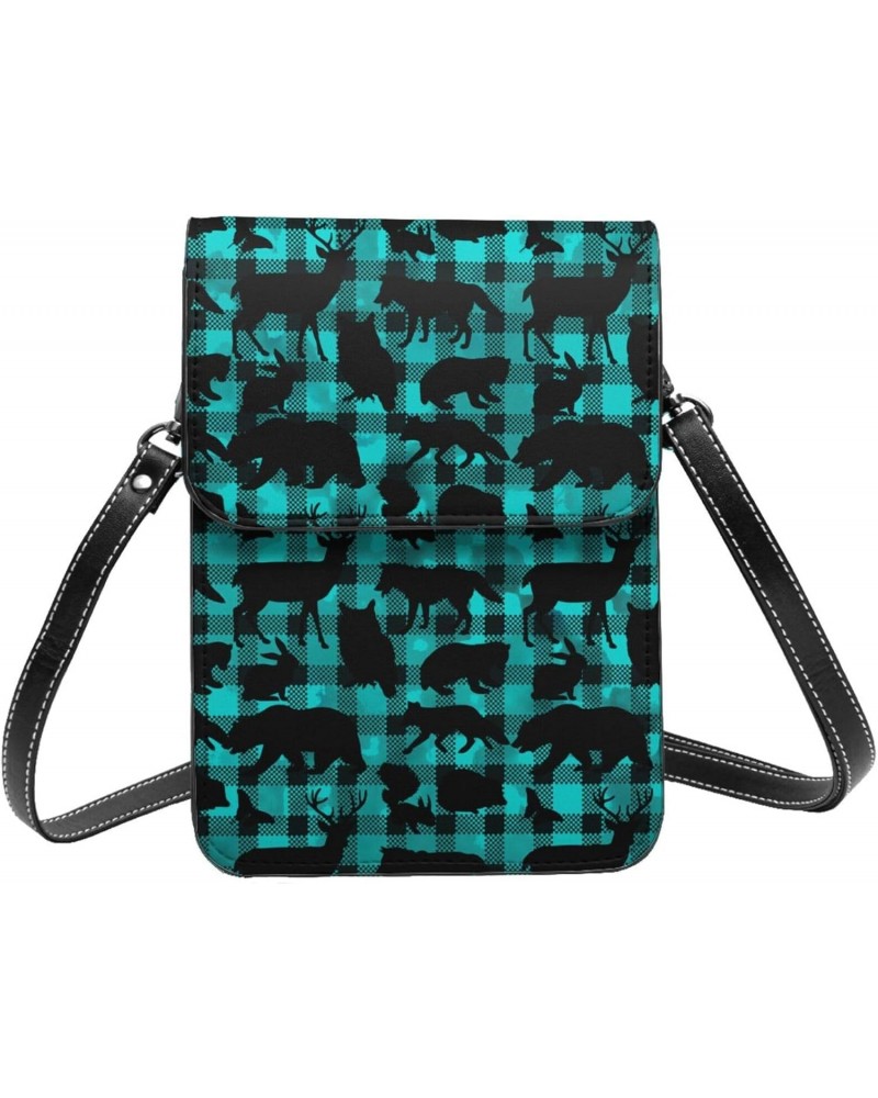 Deer, Wolf, Fox, Bear Leather Portable Mobile Phone Bag Wallet, Fashion Women'S Flap Phone Protection Crossbody Bag $18.01 Cr...