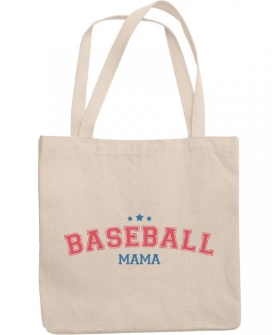 Baseball Mama in College or Varsity Font Merch Gift, 12oz Canvas Tote Bag $13.50 Totes