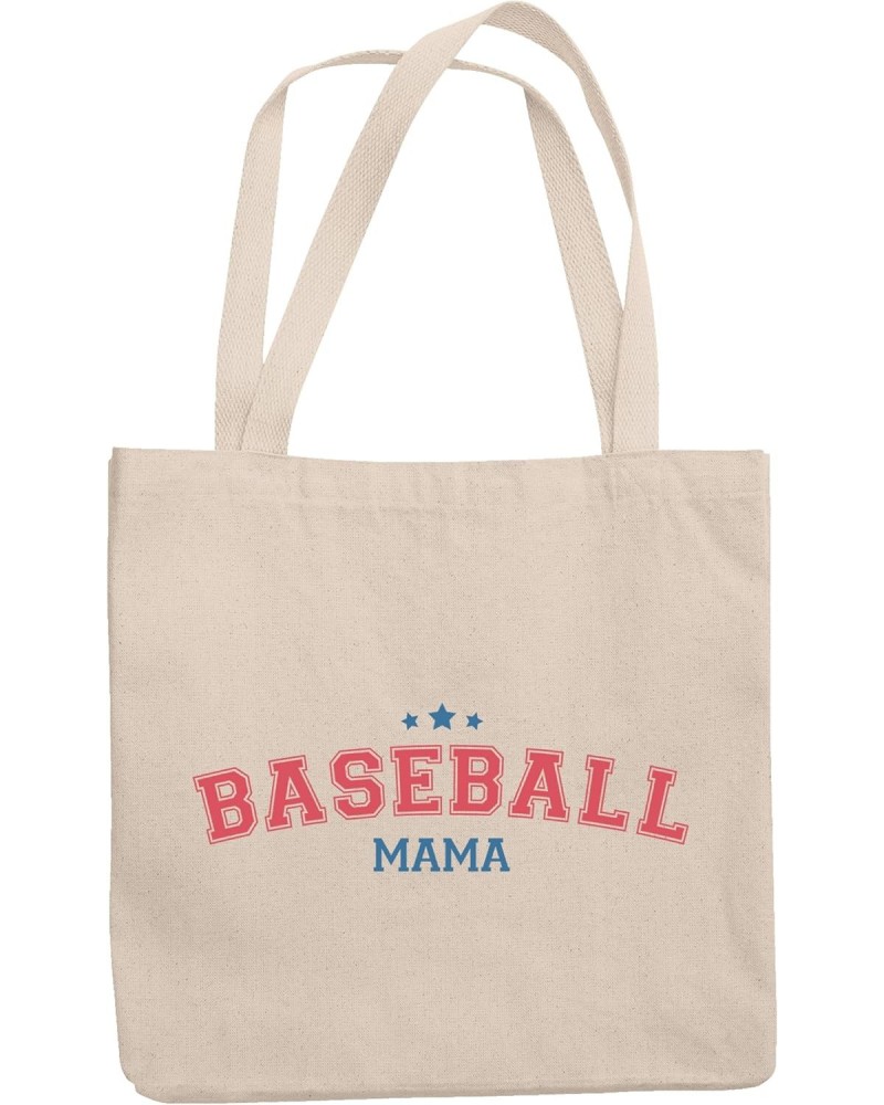 Baseball Mama in College or Varsity Font Merch Gift, 12oz Canvas Tote Bag $13.50 Totes