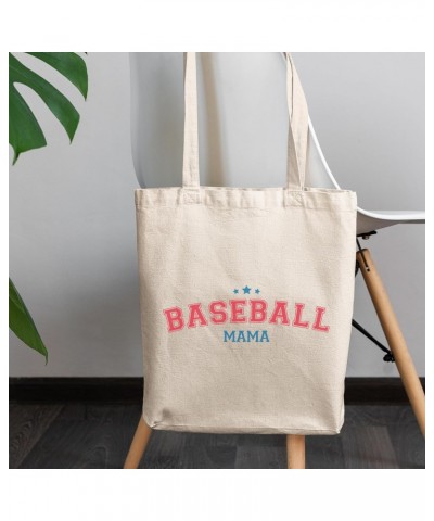 Baseball Mama in College or Varsity Font Merch Gift, 12oz Canvas Tote Bag $13.50 Totes