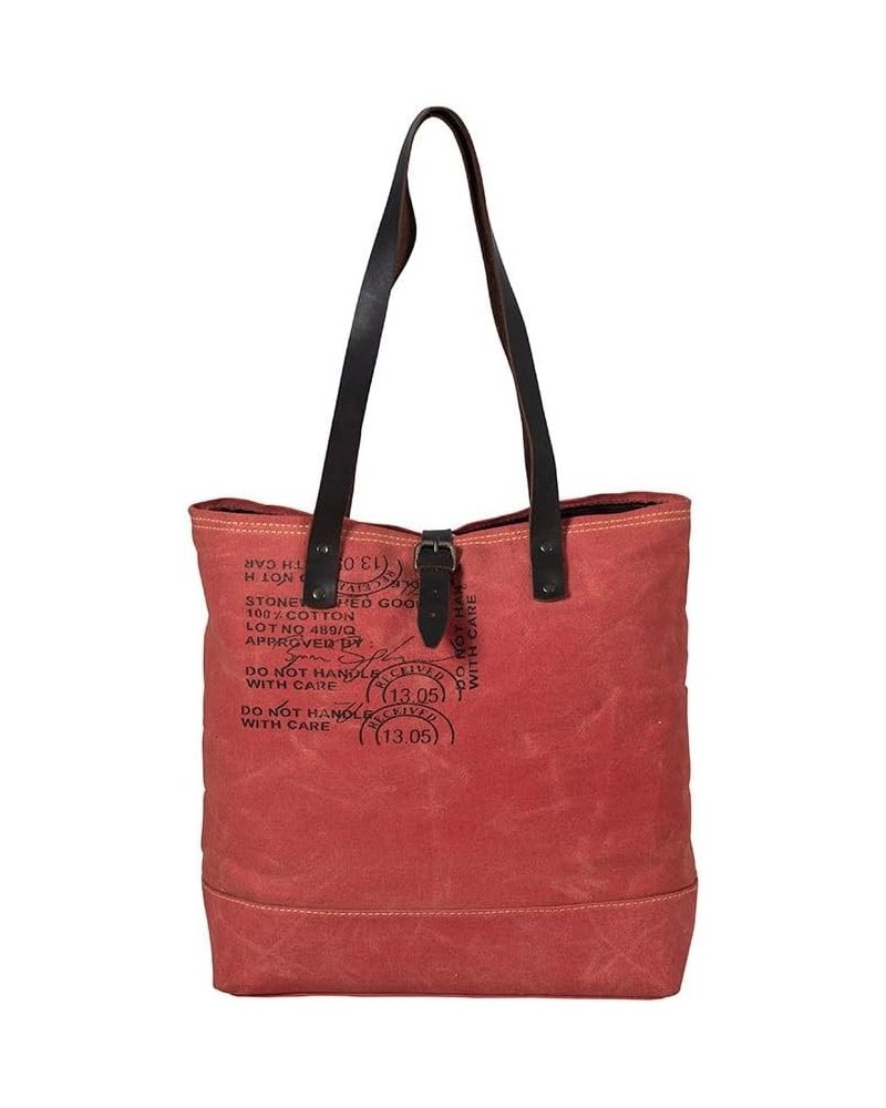 Tote Bag for Women - Western Upcycled Canvas & Leather Shoulder Bag Graded Cotton $29.92 Totes