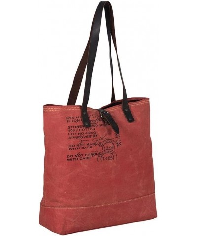 Tote Bag for Women - Western Upcycled Canvas & Leather Shoulder Bag Graded Cotton $29.92 Totes