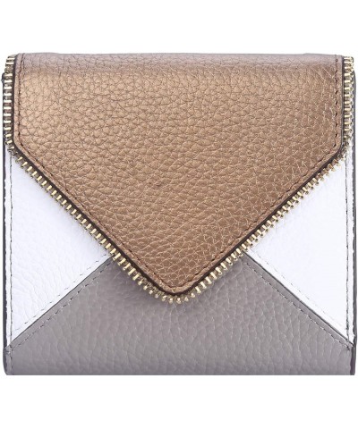 Ultra Thin Small Compact Leather Womens Girls Wallets RFID Blocking Credit Card Holder for Women 2- Envelope Gold Brown $10.7...