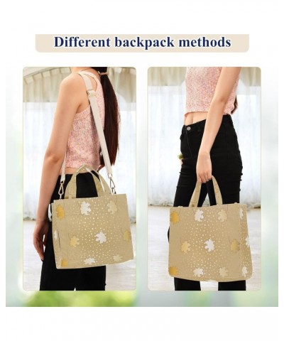 Gold Maple Leave Series Women's Tote Handbags Top Handle Satchel Shoulder Bag Crossbody Bag for Office Travel M $14.10 Totes