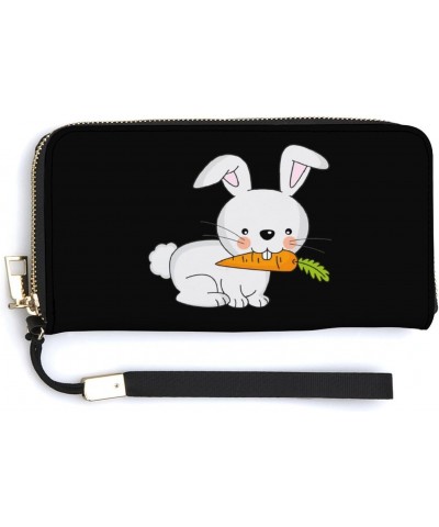 Rabbit Print RFID Blocking Wallet Slim Clutch Wristlet Travel Long Purse for Women Men $19.67 Wristlets