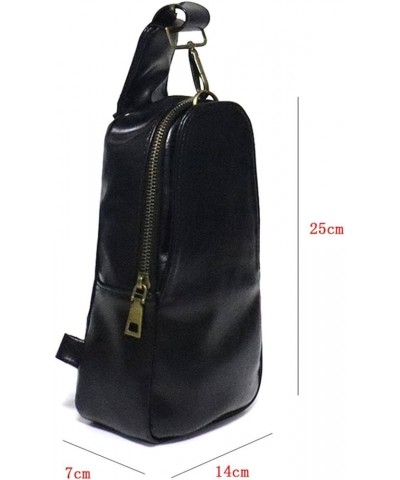 Women's Chest Bag PU Leather Messenger Bag Guitar Strap Shoulder Bag Travel Hiking Backpack Heise- $18.46 Backpacks