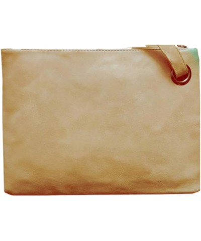 Evening Bags Purse Envelop Clutch Chain Shoulder Womens Wristlet Handbag Foldover Pouch Light Khaki $7.13 Evening Bags