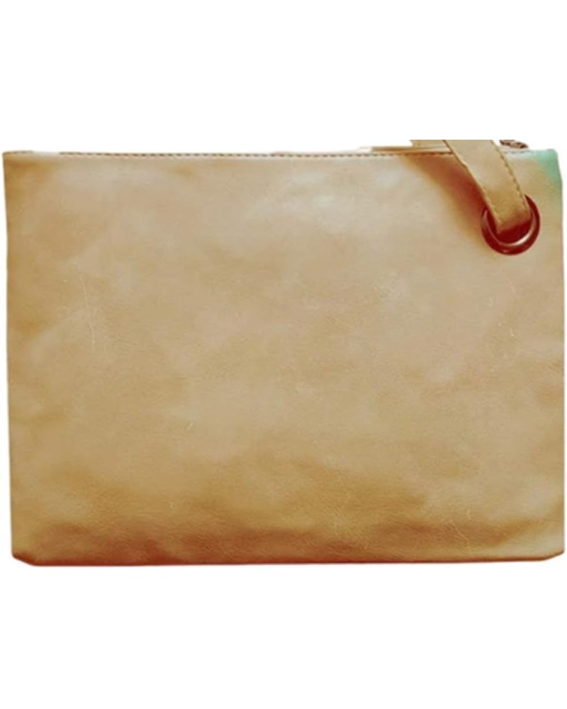 Evening Bags Purse Envelop Clutch Chain Shoulder Womens Wristlet Handbag Foldover Pouch Light Khaki $7.13 Evening Bags