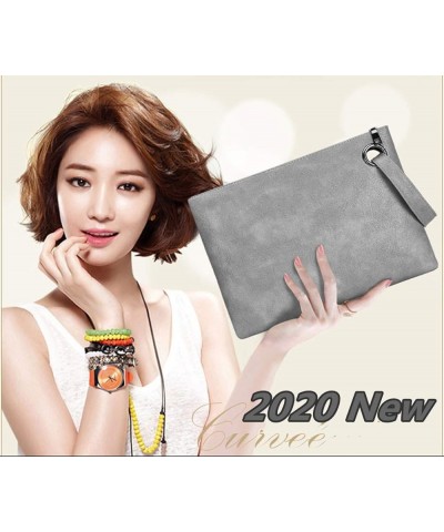 Evening Bags Purse Envelop Clutch Chain Shoulder Womens Wristlet Handbag Foldover Pouch Light Khaki $7.13 Evening Bags