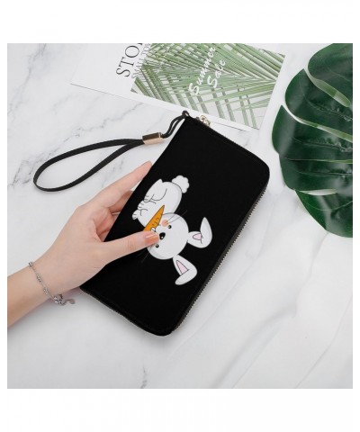 Rabbit Print RFID Blocking Wallet Slim Clutch Wristlet Travel Long Purse for Women Men $19.67 Wristlets