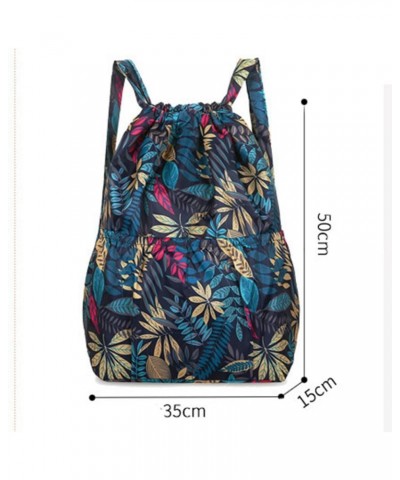 Large capacity backpack, lightweight drawstring double backpack, foldable outdoor shopping backpack (Color : 06) 04 $13.21 Ba...