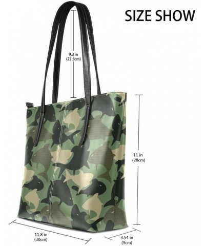 Handbags for Women Tote Bags with 11.08"(L) x 3.54"(W) x 11.02"(W) - Dinosaur Camouflage $17.19 Totes