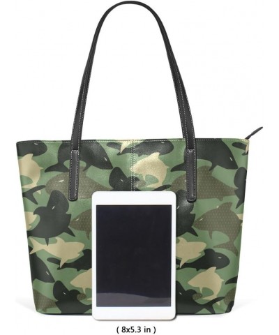 Handbags for Women Tote Bags with 11.08"(L) x 3.54"(W) x 11.02"(W) - Dinosaur Camouflage $17.19 Totes