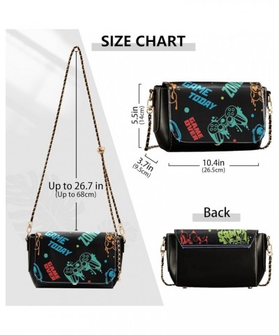 Crossbody Bags for Women Trendy Women's Black Shoulder Bag Small PU Leather Flap Cross Body Bag Handbags Pattern2 $17.62 Cros...