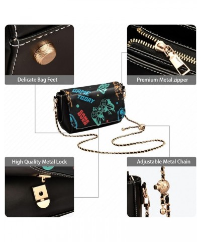 Crossbody Bags for Women Trendy Women's Black Shoulder Bag Small PU Leather Flap Cross Body Bag Handbags Pattern2 $17.62 Cros...