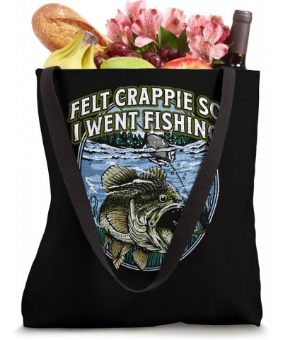 Felt Crappie So I Went Fishing Introvert Lakes Antisocial Tote Bag $13.33 Totes