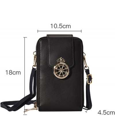 Mini Messenger Shoulder Handbag Wallet With Credit Card Slots, Small Shoulder Bags Waterproof Cell Phone Bag for Women Blue Y...