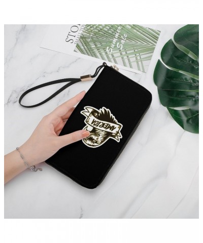 America Eagle Proud Country USA Wristlet Wallet Leather Long Card Holder Purse Slim Clutch Handbag for Women $25.11 Wristlets