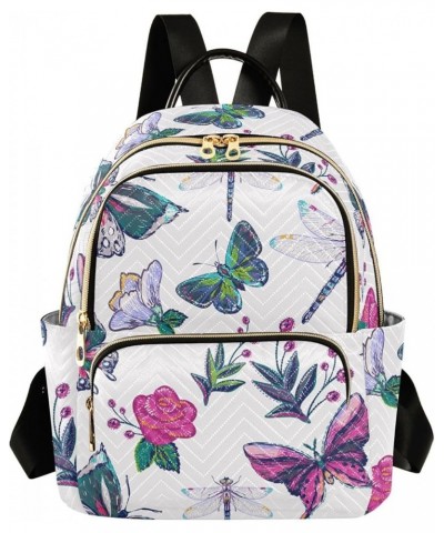 Flowers Twigs Butterflies Dragonflies Casual Fashion Polyester Travel Rucksack Shoulder Bag Color Medium $20.71 Backpacks