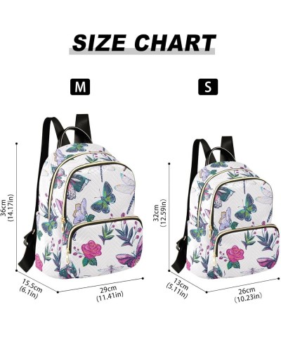 Flowers Twigs Butterflies Dragonflies Casual Fashion Polyester Travel Rucksack Shoulder Bag Color Medium $20.71 Backpacks