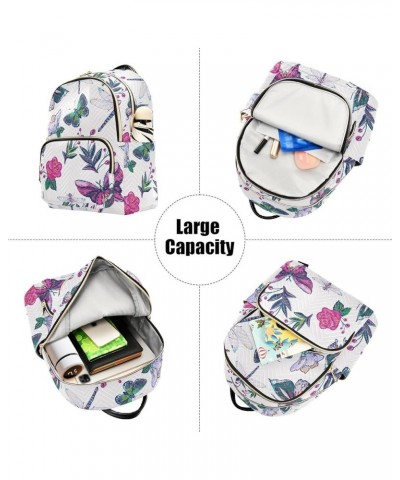 Flowers Twigs Butterflies Dragonflies Casual Fashion Polyester Travel Rucksack Shoulder Bag Color Medium $20.71 Backpacks