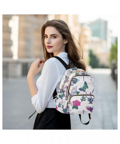 Flowers Twigs Butterflies Dragonflies Casual Fashion Polyester Travel Rucksack Shoulder Bag Color Medium $20.71 Backpacks