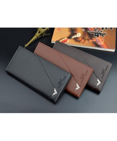 2pcs Mens Slim Wallet Bifold Wallet Billfolds Wallet for Men Trifold Wallet Mens Wallet Slim Wallet Men Blocking Wallet Leath...