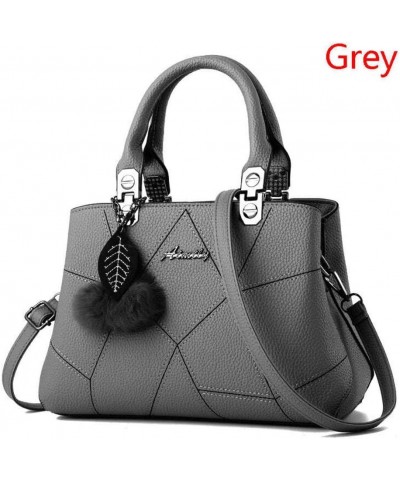 Ladies Bag Fashion Geometric Print Handbags Shoulder Messenger Bag With Ball Pendant Red $16.12 Shoulder Bags