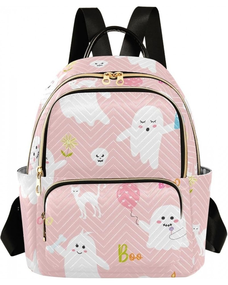 Cute Pink Spooky Women's Backpack Purse Fashion Travel Anti Theft Backpack Casual Daypack for Work College,M Small $20.64 Bac...