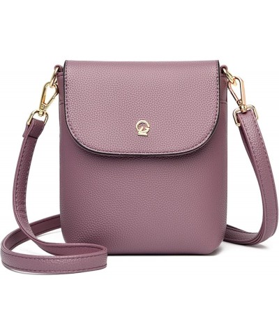 Women's coin purse long one-shoulder cross-body urban commuter high-capacity mobile phone bag Purple $19.43 Shoulder Bags