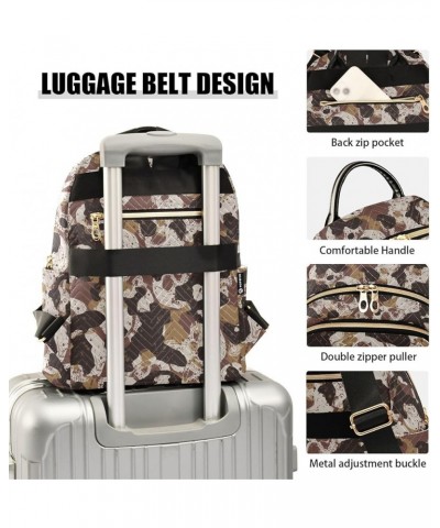 Camouflage Skull Women's Backpack Purse Causal Daypack Work Travel College Business Trip Bag Shoulder Bag Small $15.67 Backpacks