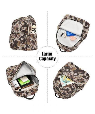 Camouflage Skull Women's Backpack Purse Causal Daypack Work Travel College Business Trip Bag Shoulder Bag Small $15.67 Backpacks