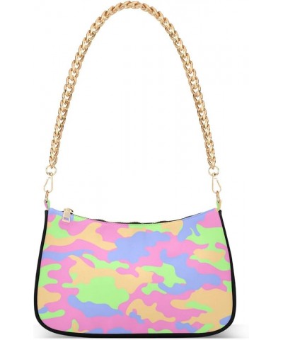 Shoulder Bags for Women, Camouflage Hobo Tote Handbag, Retro Chain Bag Purse with Zipper Color08 $13.50 Shoulder Bags