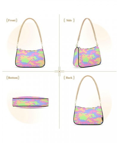 Shoulder Bags for Women, Camouflage Hobo Tote Handbag, Retro Chain Bag Purse with Zipper Color08 $13.50 Shoulder Bags