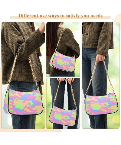 Shoulder Bags for Women, Camouflage Hobo Tote Handbag, Retro Chain Bag Purse with Zipper Color08 $13.50 Shoulder Bags