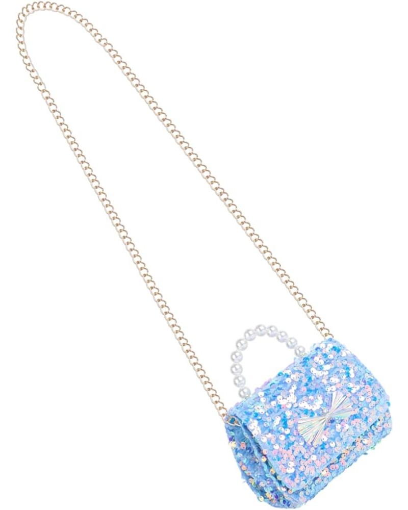 1pc Bow Crossbody Bag Over Shoulder Bag for Women Thigh Garter Harness Sequin Purses for Women Glitter Blue $9.39 Evening Bags