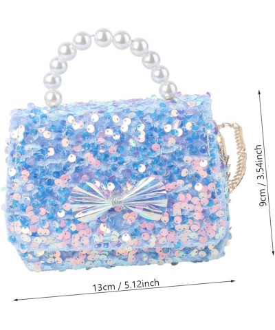 1pc Bow Crossbody Bag Over Shoulder Bag for Women Thigh Garter Harness Sequin Purses for Women Glitter Blue $9.39 Evening Bags