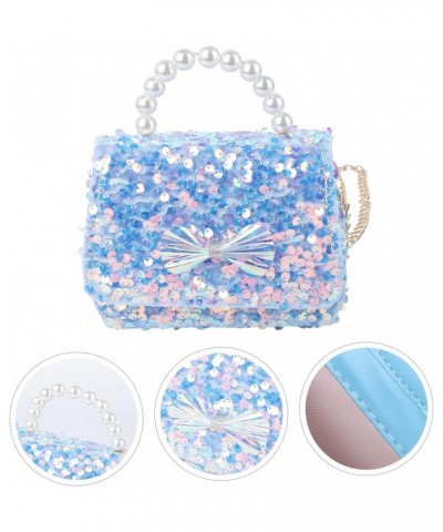 1pc Bow Crossbody Bag Over Shoulder Bag for Women Thigh Garter Harness Sequin Purses for Women Glitter Blue $9.39 Evening Bags