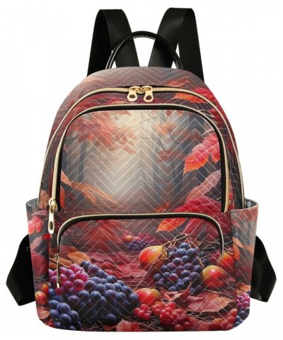 Dark Fall Foliage Womens Lightweight Backpack, Womens Fashion Backpack, Women's Travel Backpack, S Autumn Leaves in Forest Wi...