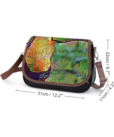 Leather Hobo Bags Women's Crossbody Shoulder Bag Classic City Top Handle Satchels Graffiti Hip Hop Color9 $28.99 Crossbody Bags